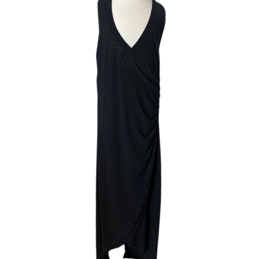Napoli Black Halter Dress w/ sparkle bead work - size small